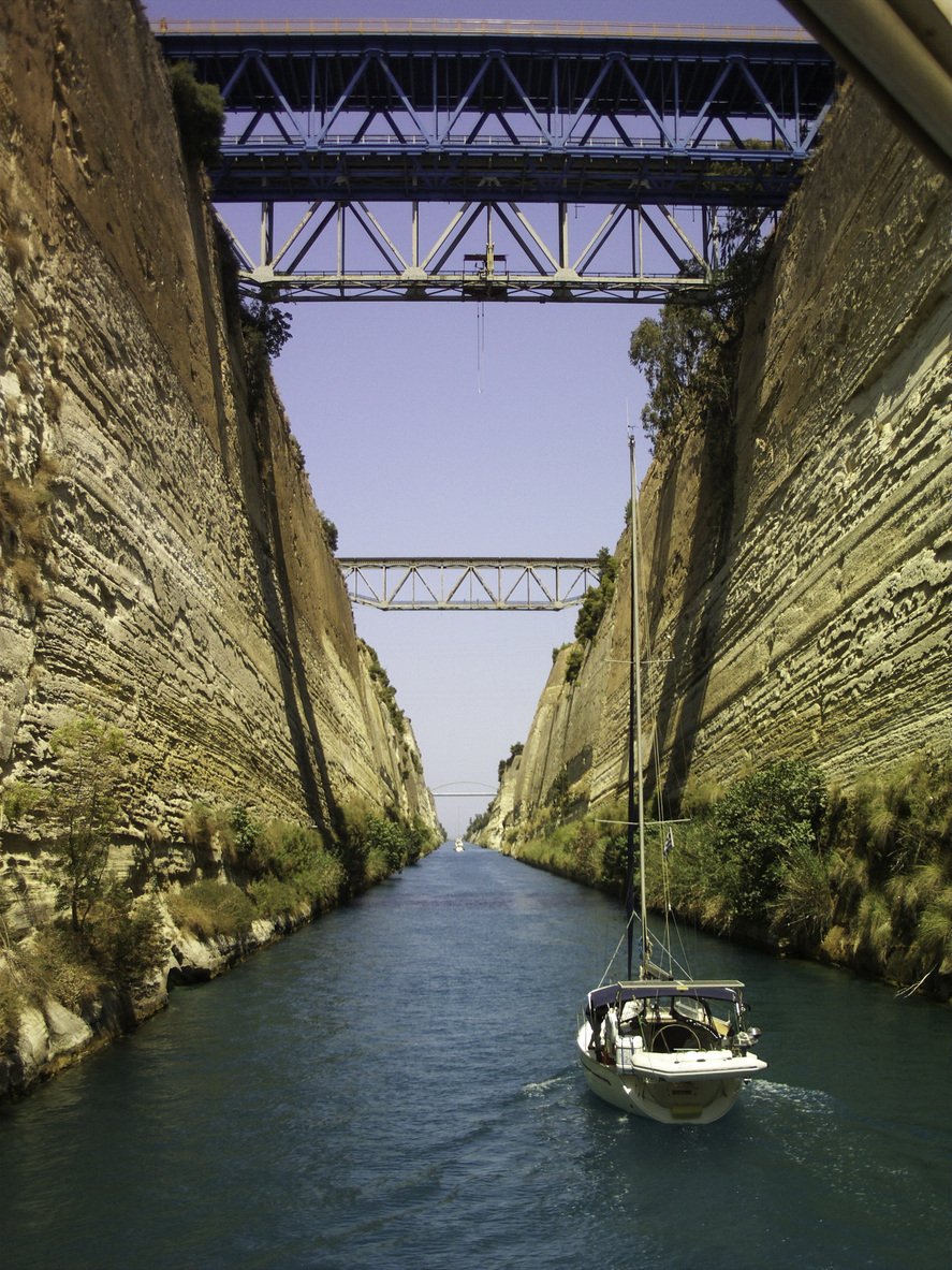 The Corinth passage in Greece